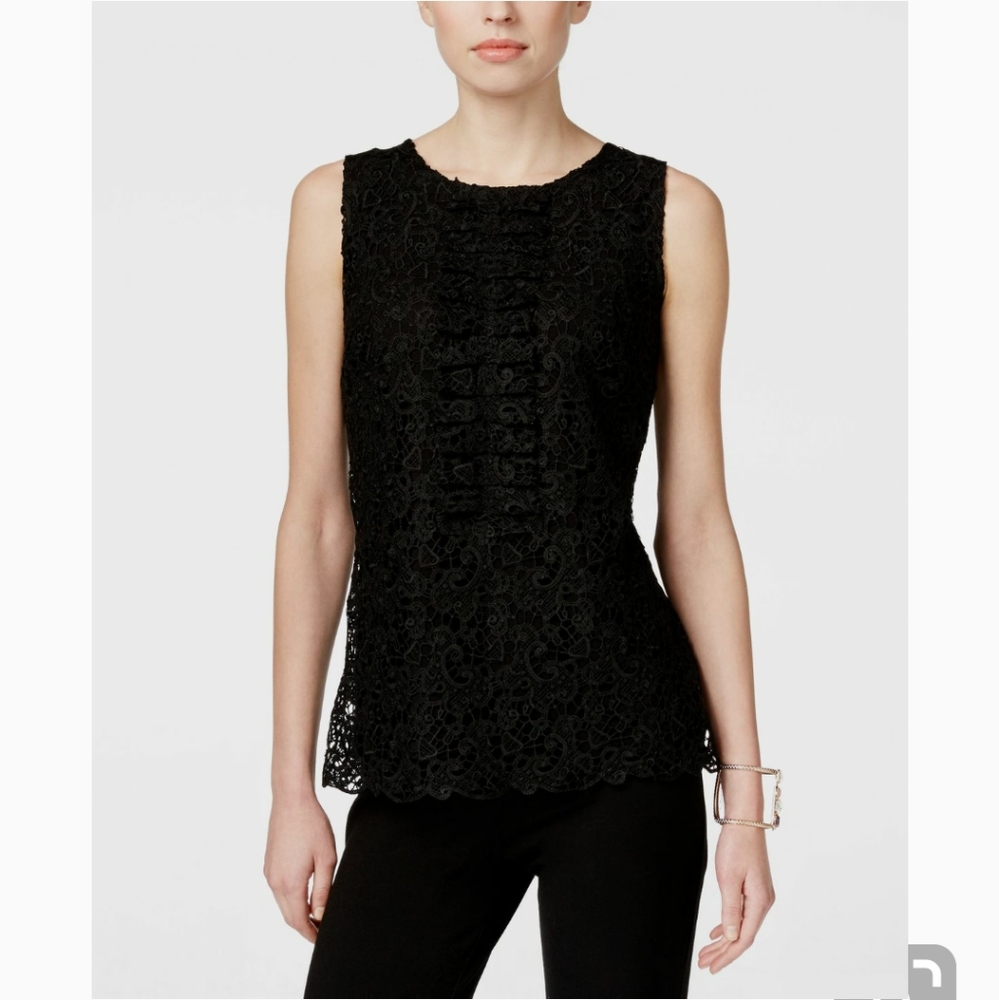 INC International Concepts Lace Front Tank NWT